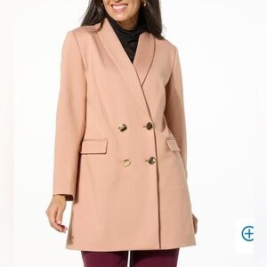 Coleen Lopez Double Breasted Ponte Knit Blazer